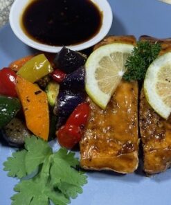 Grilled Salmon with Roasted Veggies